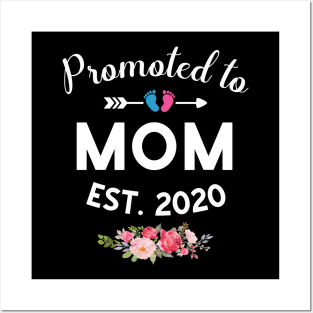 Promoted to Mom Est 2020 New Mommy To Be Posters and Art